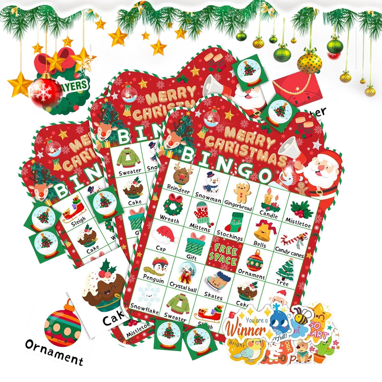 Party Games Bingo - Jeu de bingo de Noël, ensemble
